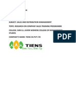 Research on Tiens sales training program