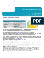 LSI New York Frequently Asked Questions: Language Studies International 2013