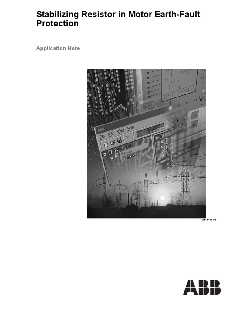 Stabilizing Resistor in Motor EarthFault Protection PDF Resistor