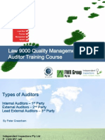 Law 9000 Auditor Course Presentation Peter Greenham IIGI FWR Group Sustainable Independent Inspections Certification