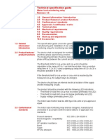 Technical Specification Guide: 1.0 General Information/ 2.0 Product Features/ Product Functions