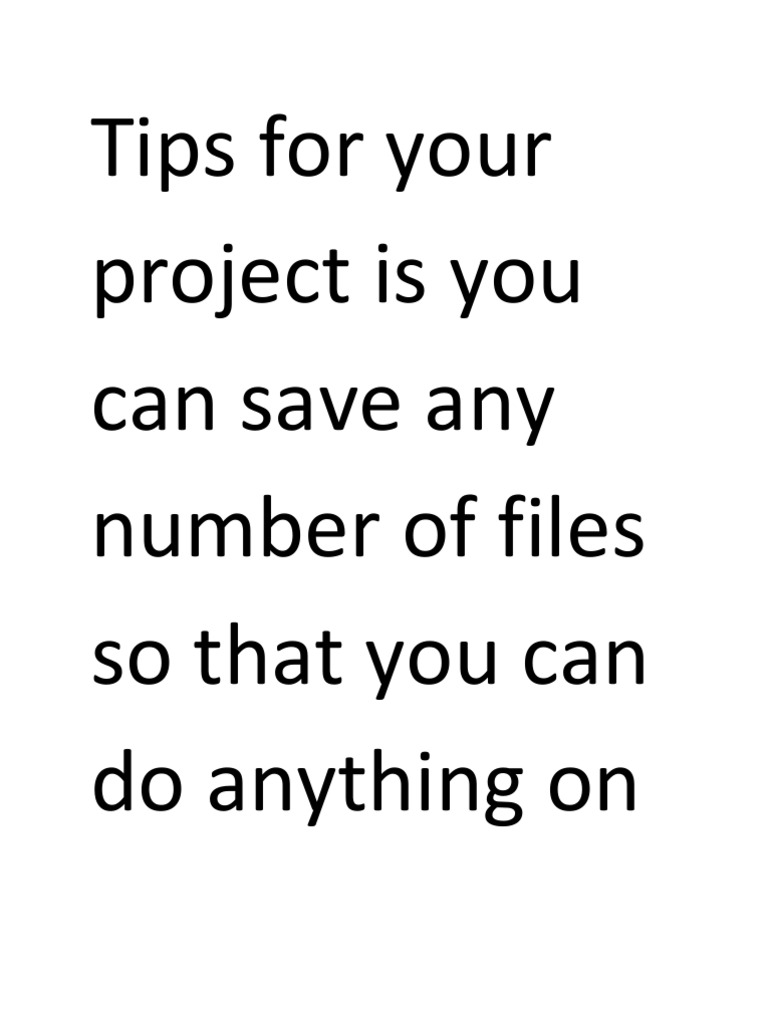 Essential Tips for Project Success | PDF | Art