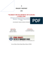 "Market Development of Sahara Computer": Project Report