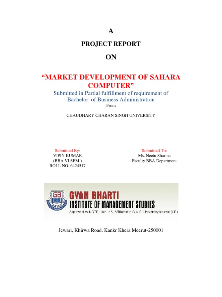 Market Development of Sahara Computer | PDF | Technology & Engineering
