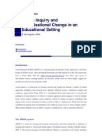 Action inquiry and organisational change in an educational setting