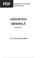 Curs de Lingvistica Generala - Mihaela Cirnu