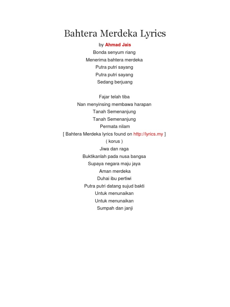 Lirik Lagu Pdf