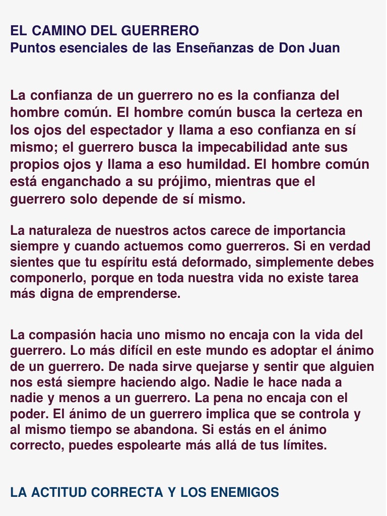 El Camino Del Guerrero | PDF | Conocimiento | Muerte