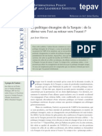 La Politique Étrangère de La Turquie: de La Dérive Vers L'est Au Retour Vers L'ouest?