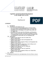 Legislative and Jurisprudential Developments in The Energy Sector in 2011 in Poland