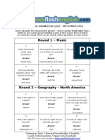 General Knowledge Quiz Rounds