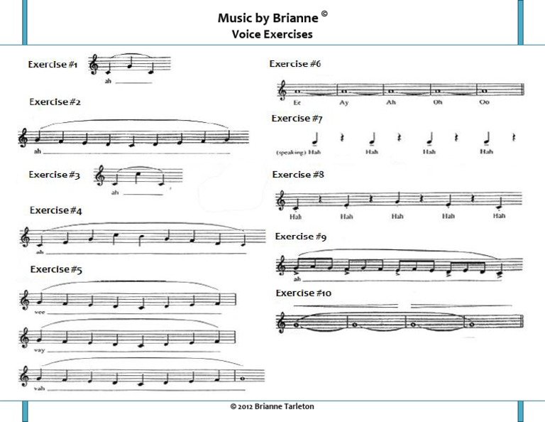 Vocal Training by Brianne | PDF