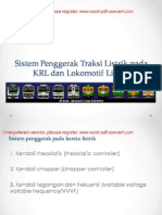 File1-KPL - KEL II - Sistem Penggerak Traksi Listrik Pada KRL Dan Lokomotif