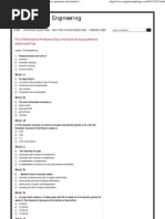 Download Fluid Mechanics Problems Quiz Multiple Choice Questions Download Free - Preparation for Engineering by viswamanoj SN155037983 doc pdf