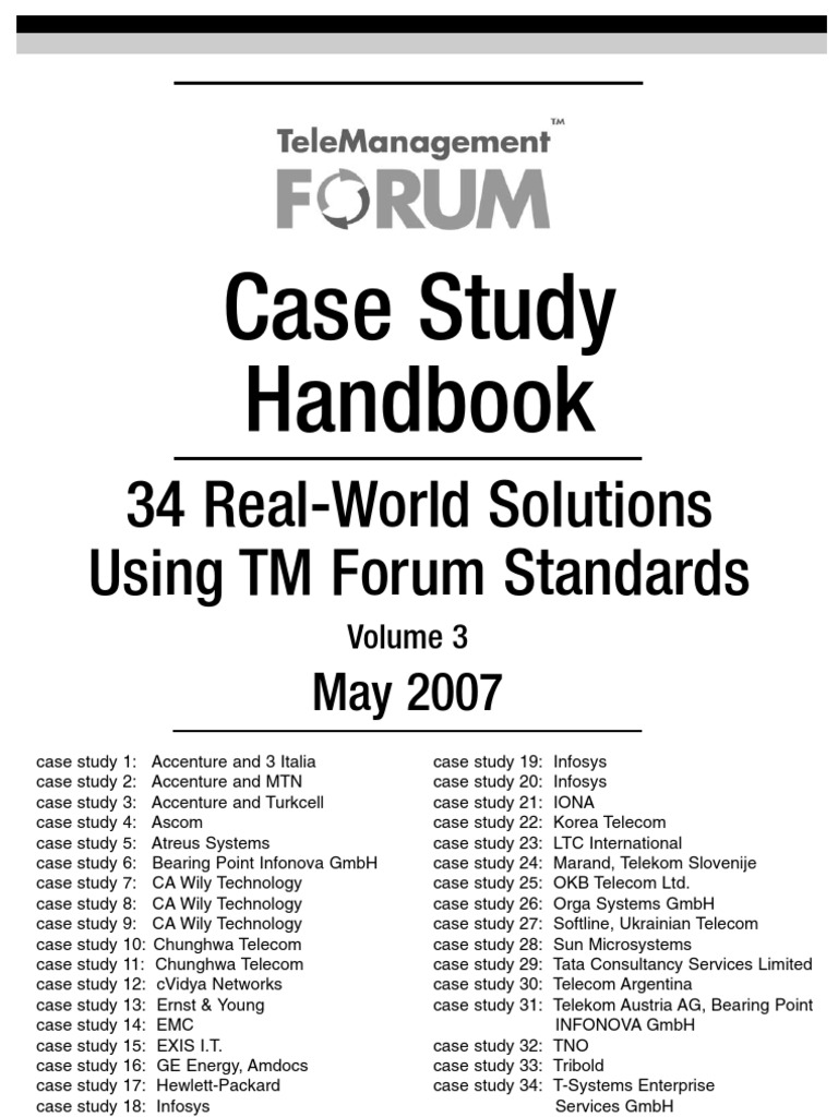 TM F Case Study Handbook Vol 3 | PDF | Itil | Iptv