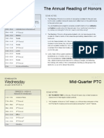 Schedule Annual Reading of Honors and PTC