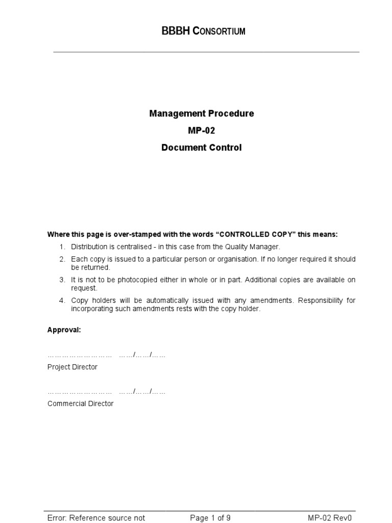 Controlled Document Management Procedure | PDF | Specification ...
