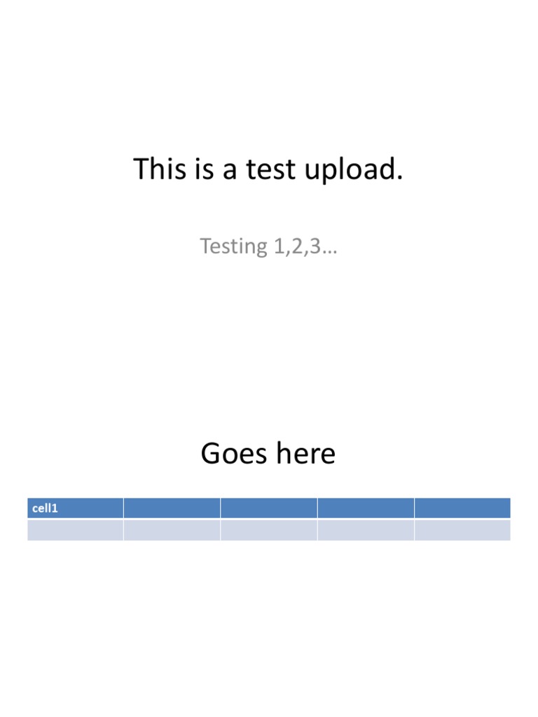 Test Upload Document Overview | PDF
