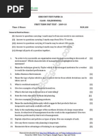 Cbse Unit Test Paper-16 Class - Xii (Business) First Term Unit Test - 2009-10 Time:3 Hours M.M.100 General Instructions