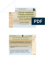 Pouvoir Constituant Et Limites Materielles Au Pouvoir de Revision de La Constitution FR 44 PDF