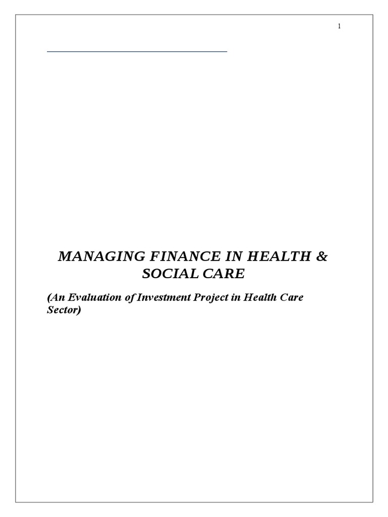 Financial Management in Health Care Projects | PDF | Revenue | Income ...