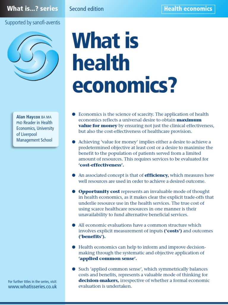What Is Health Economic PDF Cost Effectiveness Analysis Cost