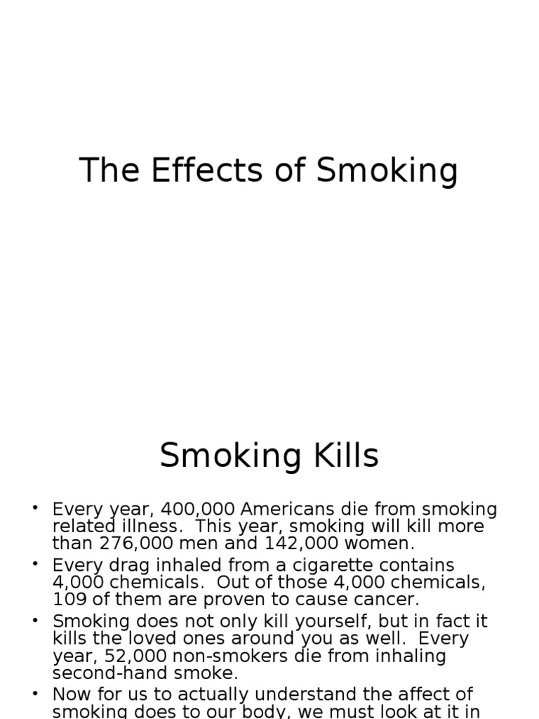 Effects of Smoking-2 | PDF | Tobacco Smoking | Addiction