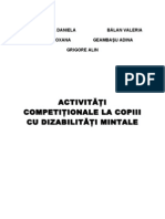 Activitati Competitionale La Copii Cu Dizabilitati Mintale