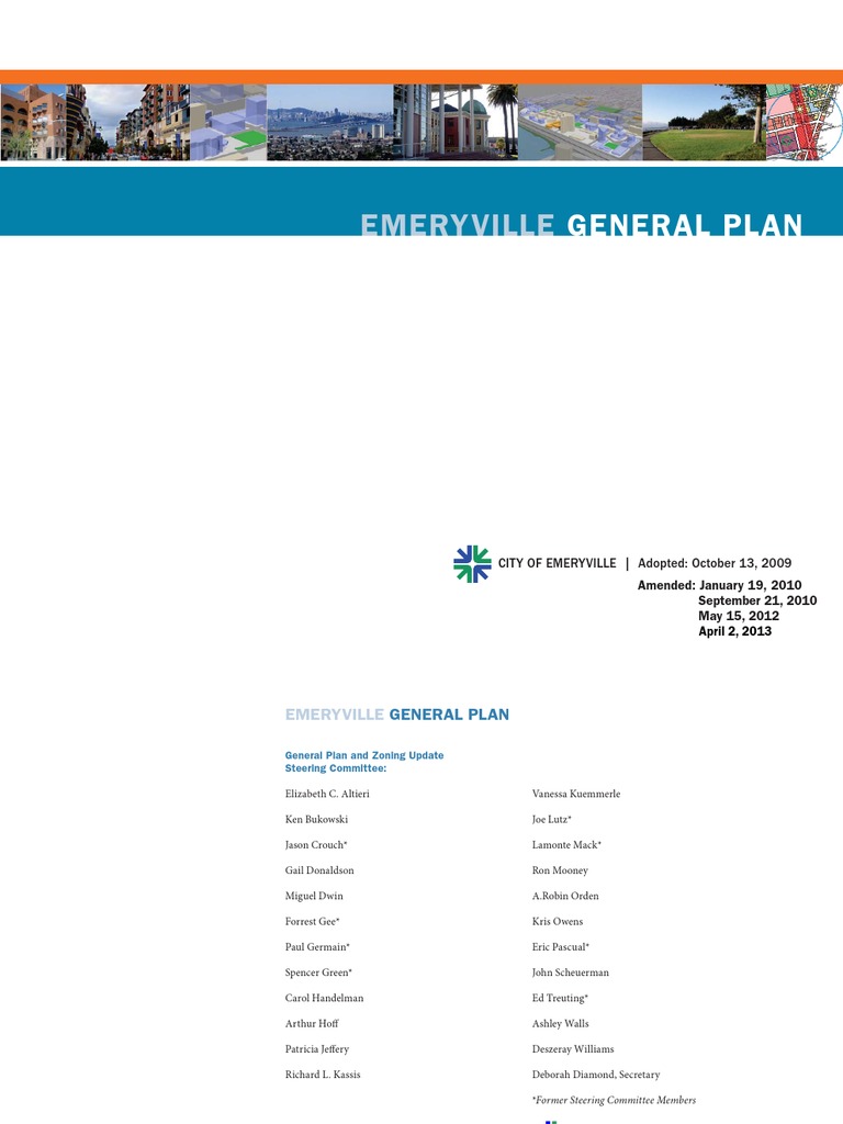 Emeryville General Plan PDF Public Transport Urban Geography