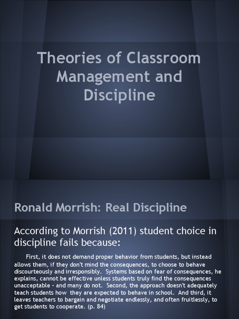 Theories of morrish and wongs pdf classroom management pedagogy