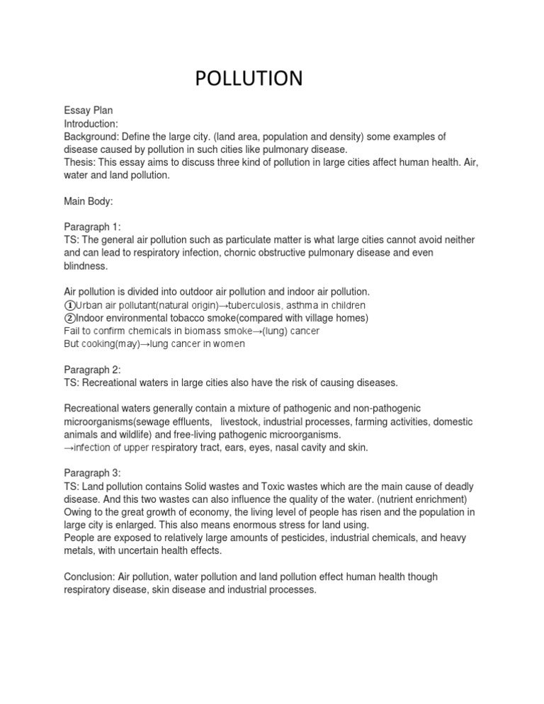 essay on water pollution for class 7