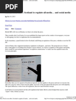 Levesson Report Effect