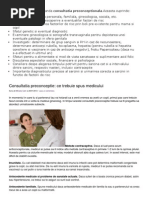 consultatia preconceptionala pregravidica