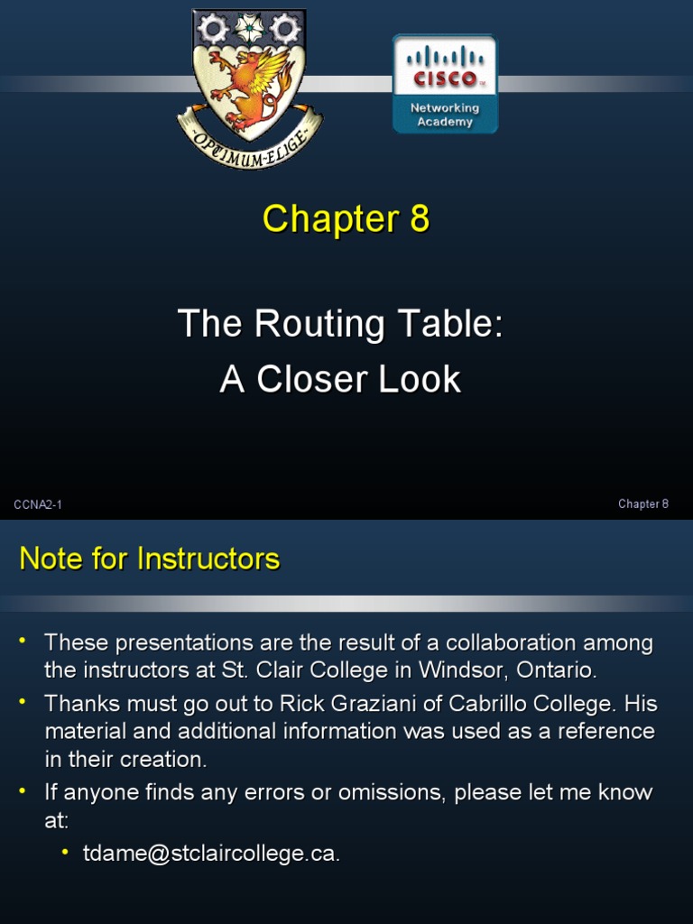 Understanding Cisco Routing Tables | PDF | Routing | Router (Computing)