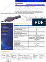 1064nm High Power Collimated Free-Space Beam Output Isolator PDF