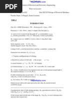 Design of Electrical Machines Notes