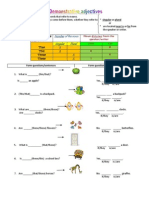 Demonstrative Adjectives