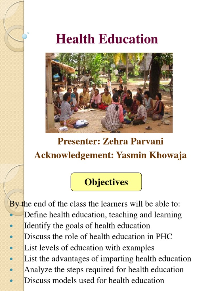 Health Education Health Education Motivation