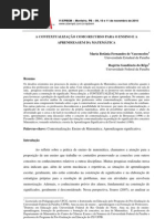 A CONTEXTUALIZAÇÃO COMO RECURSO PARA O ENSINO