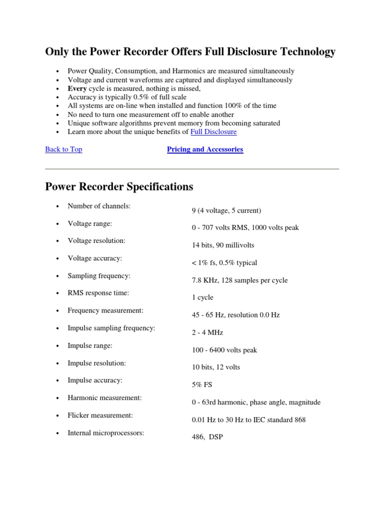 Power Recorder: Full Disclosure Tech | PDF
