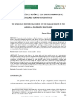 Artigo Publicado. Sobre o Poder Simbólico-Retórico dos Direitos Humanos no Discurso Jurídico Dogmático