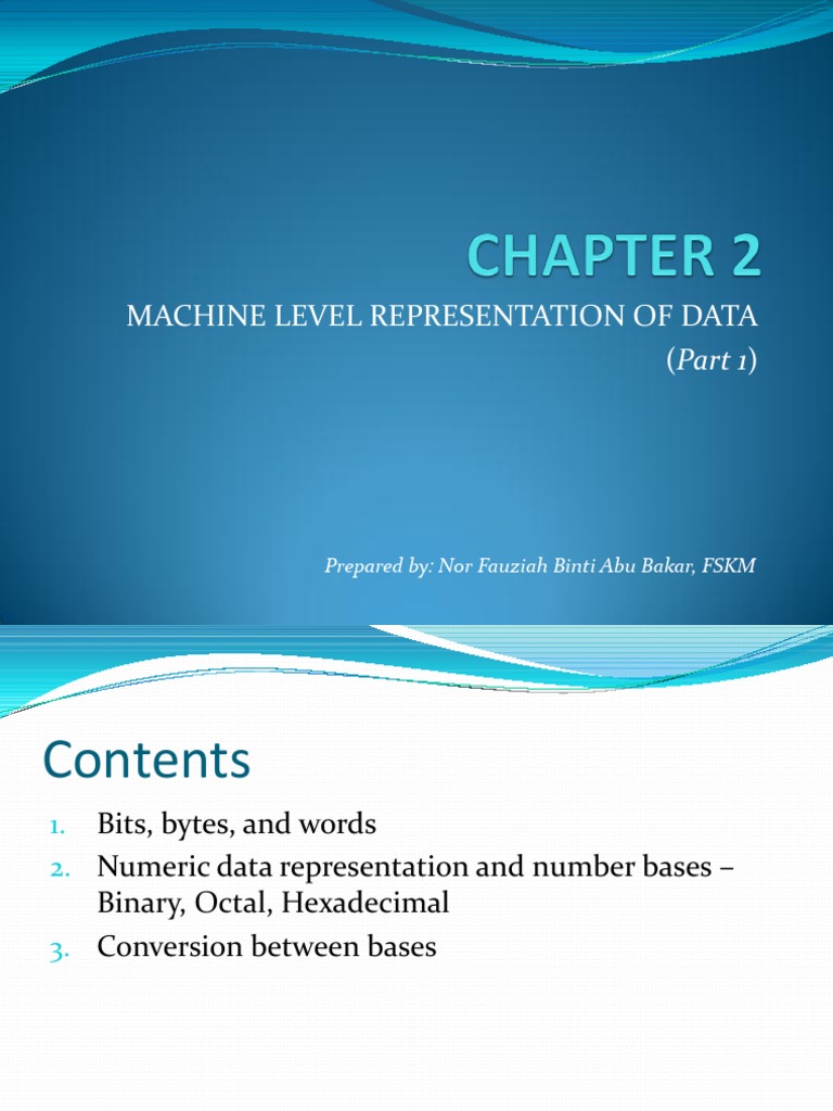 Csc159-Chapter 2 Part1 | PDF | Byte | Bit