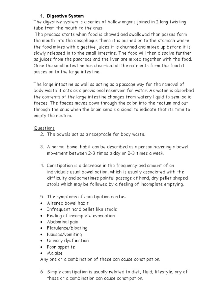 Anatomy and Physiology of The Bowel | PDF | Constipation | Human Feces