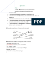 Ejercicios Sobre El Sustantivo