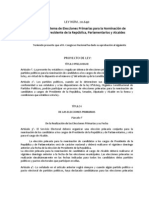Ley de PrimariasN20640-1