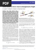 Download Observation of micromacro entanglement of light by Bo Collins SN155186032 doc pdf