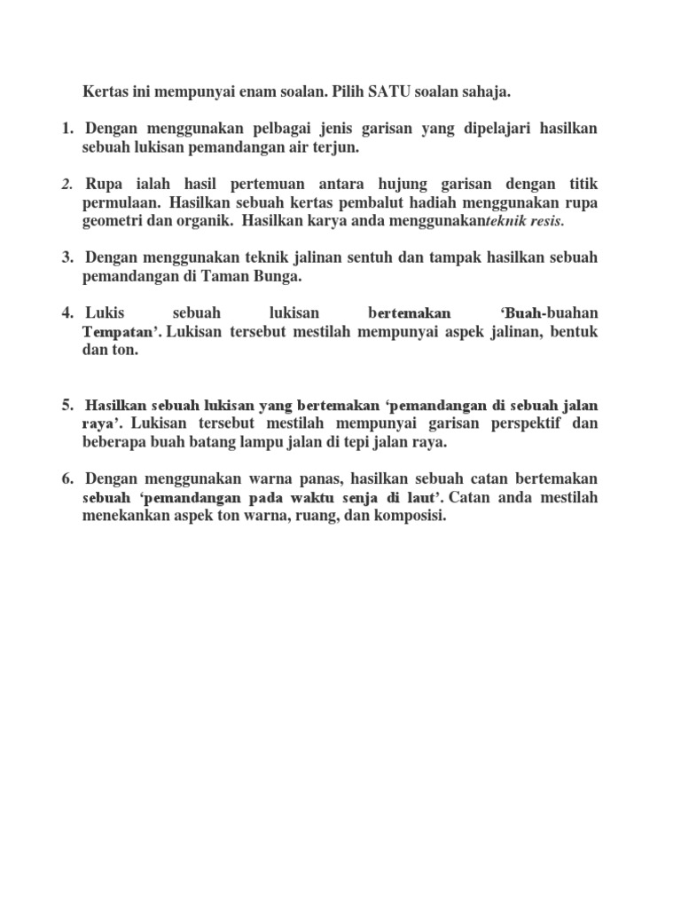 Soalan Kertas 2 Soalan Kertas 2