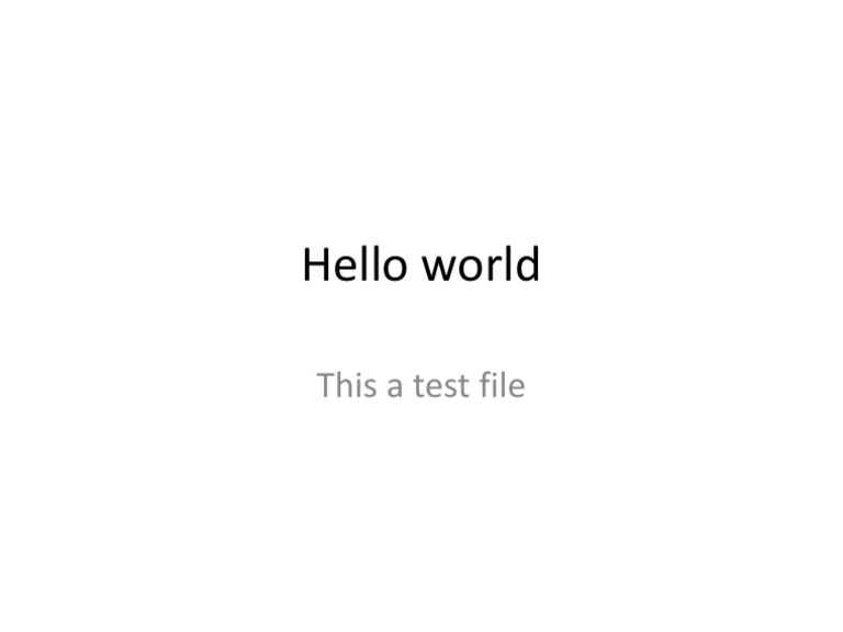 Test File: Hello World Example | PDF