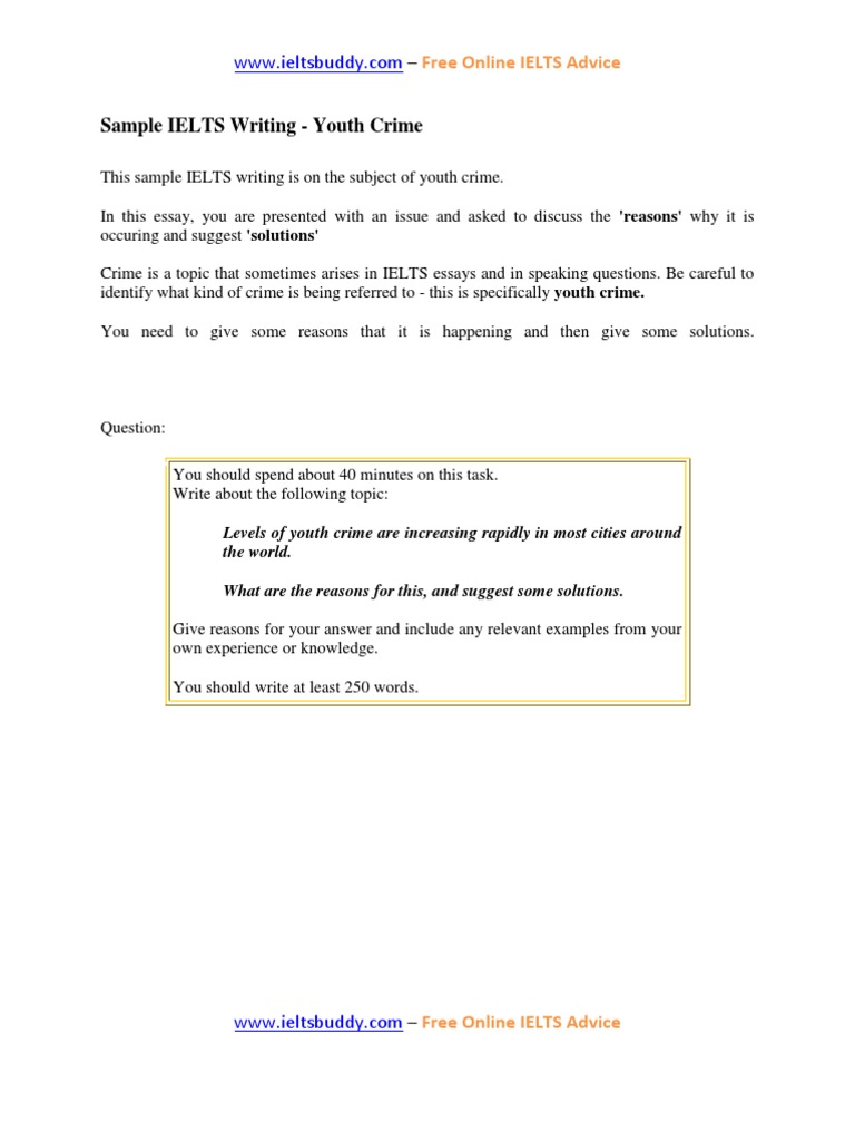 essay on juvenile crime