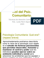 Rol Del Psicólogo Comunitario